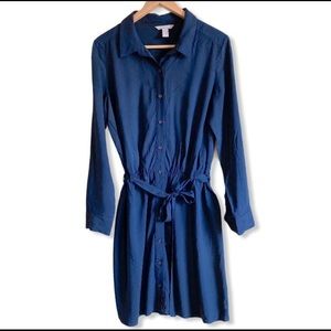 Banana Republic 14 Shirt Dress Navy